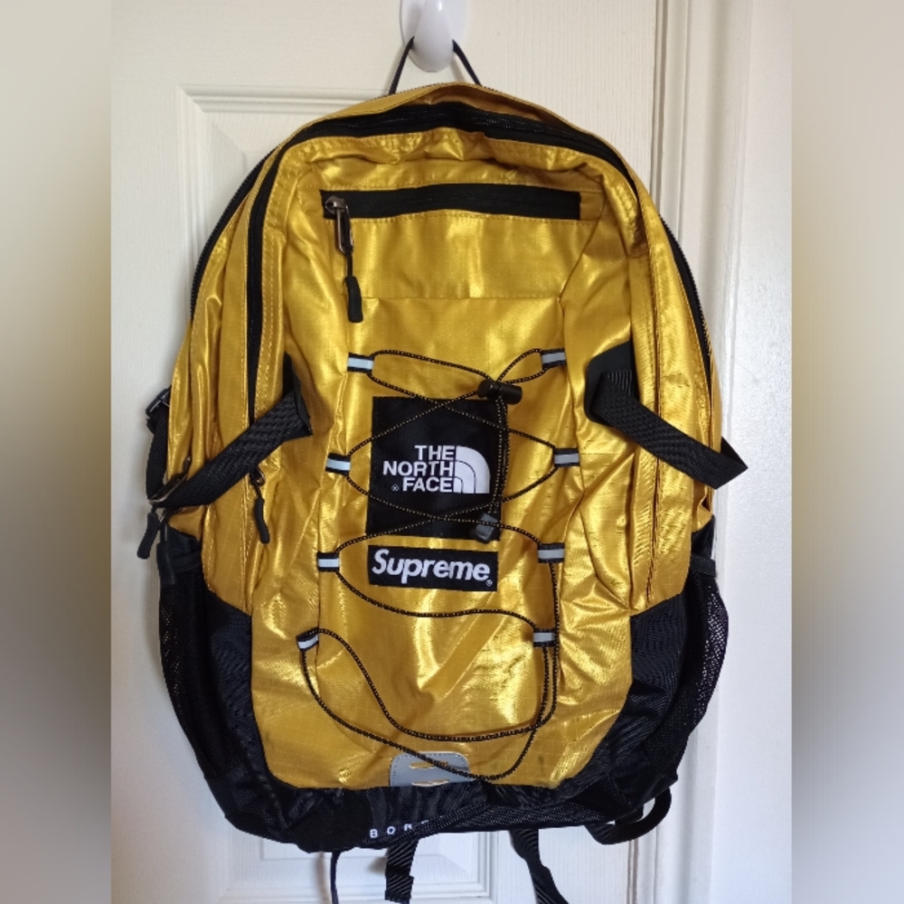 Authentic Supreme The North Face Gold Backpack - New
